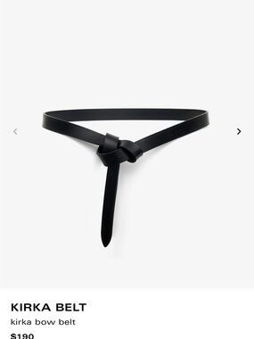 Isabel Marant Kirka Bow Belt - Black size L